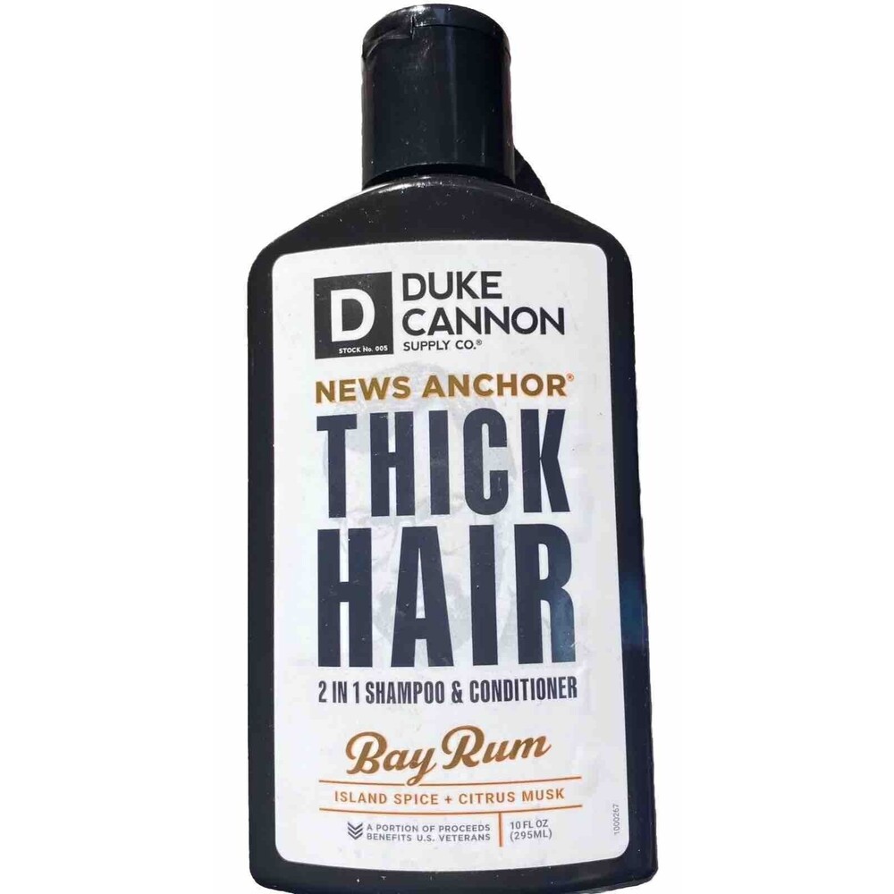 Duke Cannon Bay Rum New Anchor Thick Hair 2in1 Shampoo 10oz Island Spice Citrus